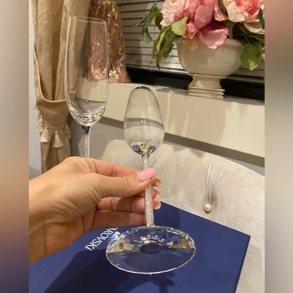 Swarovski Crystalline Toasting Flutes New with original box! 🥂🍾